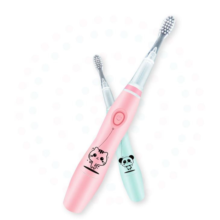 kids pink sonic electronic toothbrush